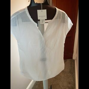 White linen top
